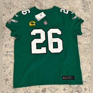 Nike Authentic Saquon Barkley Kelly Philadelphia Eagles Vapor ELITE Jersey Sz 44